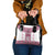 Ukraine Shoulder Handbag Traditional Braided Rope Belt Pink Folk Pattern