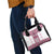 Ukraine Shoulder Handbag Traditional Braided Rope Belt Pink Folk Pattern