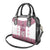 Ukraine Shoulder Handbag Traditional Braided Rope Belt Pink Folk Pattern