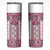 Ukraine Skinny Tumbler Traditional Braided Rope Belt Pink Folk Pattern