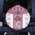 Ukraine Spare Tire Cover Traditional Braided Rope Belt Pink Folk Pattern