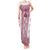 Ukraine Tank Maxi Dress Traditional Braided Rope Belt Pink Folk Pattern