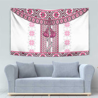 Ukraine Tapestry Traditional Braided Rope Belt Pink Folk Pattern