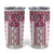 Ukraine Tumbler Cup Traditional Braided Rope Belt Pink Folk Pattern