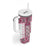 Ukraine Tumbler With Handle Traditional Braided Rope Belt Pink Folk Pattern