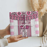 Ukraine Wrapping Paper Traditional Braided Rope Belt Pink Folk Pattern - Wonder Print Shop