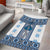 Ukraine Area Rug Traditional Braided Rope Belt Blue Folk Pattern