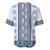 Ukraine Baseball Jersey Traditional Braided Rope Belt Blue Folk Pattern