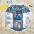 Ukraine Beach Blanket Traditional Braided Rope Belt Blue Folk Pattern