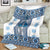 Ukraine Blanket Traditional Braided Rope Belt Blue Folk Pattern