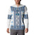 Ukraine Button Sweatshirt Traditional Braided Rope Belt Blue Folk Pattern