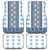 Ukraine Car Mats Traditional Braided Rope Belt Blue Folk Pattern