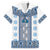 Ukraine Family Matching Long Sleeve Bodycon Dress and Hawaiian Shirt Traditional Braided Rope Belt Blue Folk Pattern