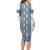 Ukraine Family Matching Long Sleeve Bodycon Dress and Hawaiian Shirt Traditional Braided Rope Belt Blue Folk Pattern