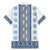 Ukraine Family Matching Mermaid Dress and Hawaiian Shirt Traditional Braided Rope Belt Blue Folk Pattern