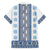 Ukraine Family Matching Off The Shoulder Long Sleeve Dress and Hawaiian Shirt Traditional Braided Rope Belt Blue Folk Pattern