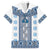 Ukraine Family Matching Short Sleeve Bodycon Dress and Hawaiian Shirt Traditional Braided Rope Belt Blue Folk Pattern