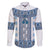 Ukraine Family Matching Summer Maxi Dress and Hawaiian Shirt Traditional Braided Rope Belt Blue Folk Pattern