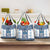 Ukraine Grocery Bag Traditional Braided Rope Belt Blue Folk Pattern