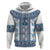 Ukraine Hoodie Traditional Braided Rope Belt Blue Folk Pattern