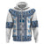 Ukraine Hoodie Traditional Braided Rope Belt Blue Folk Pattern