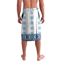 Ukraine Lavalava Traditional Braided Rope Belt Blue Folk Pattern
