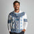 Ukraine Long Sleeve Polo Shirt Traditional Braided Rope Belt Blue Folk Pattern