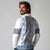 Ukraine Long Sleeve Polo Shirt Traditional Braided Rope Belt Blue Folk Pattern