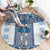 Ukraine Round Carpet Traditional Braided Rope Belt Blue Folk Pattern
