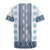 Ukraine Rugby Jersey Traditional Braided Rope Belt Blue Folk Pattern