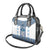 Ukraine Shoulder Handbag Traditional Braided Rope Belt Blue Folk Pattern