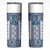 Ukraine Skinny Tumbler Traditional Braided Rope Belt Blue Folk Pattern