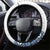 Ukraine Steering Wheel Cover Traditional Braided Rope Belt Blue Folk Pattern