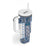 Ukraine Tumbler With Handle Traditional Braided Rope Belt Blue Folk Pattern