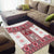 Ukraine Area Rug Traditional Braided Rope Belt Red Folk Pattern