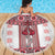 Ukraine Beach Blanket Traditional Braided Rope Belt Red Folk Pattern