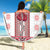 Ukraine Beach Blanket Traditional Braided Rope Belt Red Folk Pattern