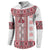 Ukraine Button Sweatshirt Traditional Braided Rope Belt Red Folk Pattern