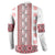 Ukraine Button Sweatshirt Traditional Braided Rope Belt Red Folk Pattern
