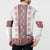 Ukraine Button Sweatshirt Traditional Braided Rope Belt Red Folk Pattern