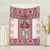 Ukraine Canvas Wall Art Traditional Braided Rope Belt Red Folk Pattern