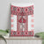 Ukraine Canvas Wall Art Traditional Braided Rope Belt Red Folk Pattern