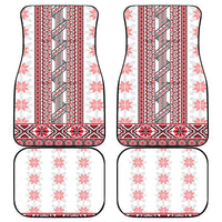 Ukraine Car Mats Traditional Braided Rope Belt Red Folk Pattern