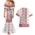 Ukraine Couples Matching Mermaid Dress and Hawaiian Shirt Traditional Braided Rope Belt Red Folk Pattern