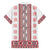 Ukraine Family Matching Long Sleeve Bodycon Dress and Hawaiian Shirt Traditional Braided Rope Belt Red Folk Pattern