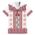 Ukraine Family Matching Off The Shoulder Long Sleeve Dress and Hawaiian Shirt Traditional Braided Rope Belt Red Folk Pattern