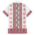 Ukraine Family Matching Off The Shoulder Long Sleeve Dress and Hawaiian Shirt Traditional Braided Rope Belt Red Folk Pattern
