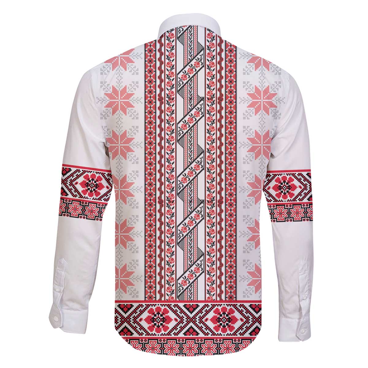 Ukraine Family Matching Off The Shoulder Long Sleeve Dress and Hawaiian Shirt Traditional Braided Rope Belt Red Folk Pattern