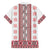 Ukraine Family Matching Short Sleeve Bodycon Dress and Hawaiian Shirt Traditional Braided Rope Belt Red Folk Pattern
