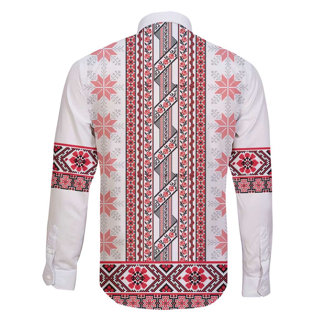 Ukraine Family Matching Short Sleeve Bodycon Dress and Hawaiian Shirt Traditional Braided Rope Belt Red Folk Pattern